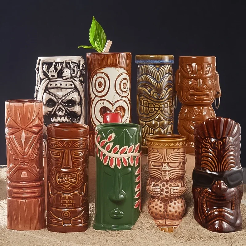 Wine Beer Drink - 60 Type Hawaiian Tiki Mug Ceramic