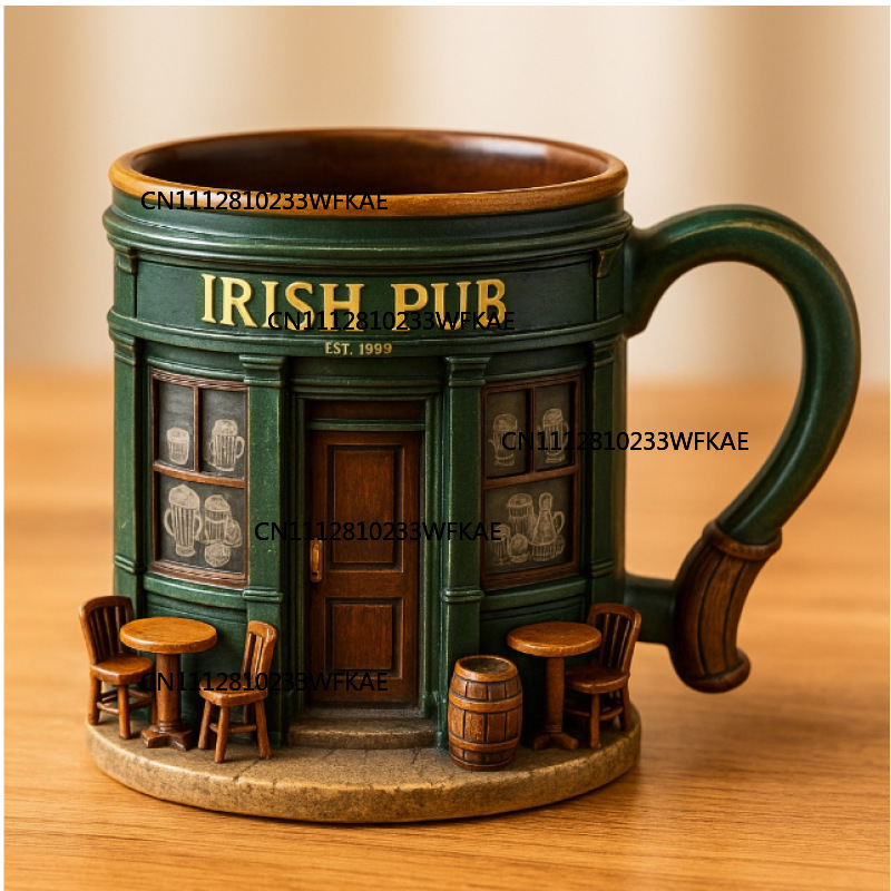 Craft Beer & Wine U- - 3D Irish Pub Pattern Stainless Steel