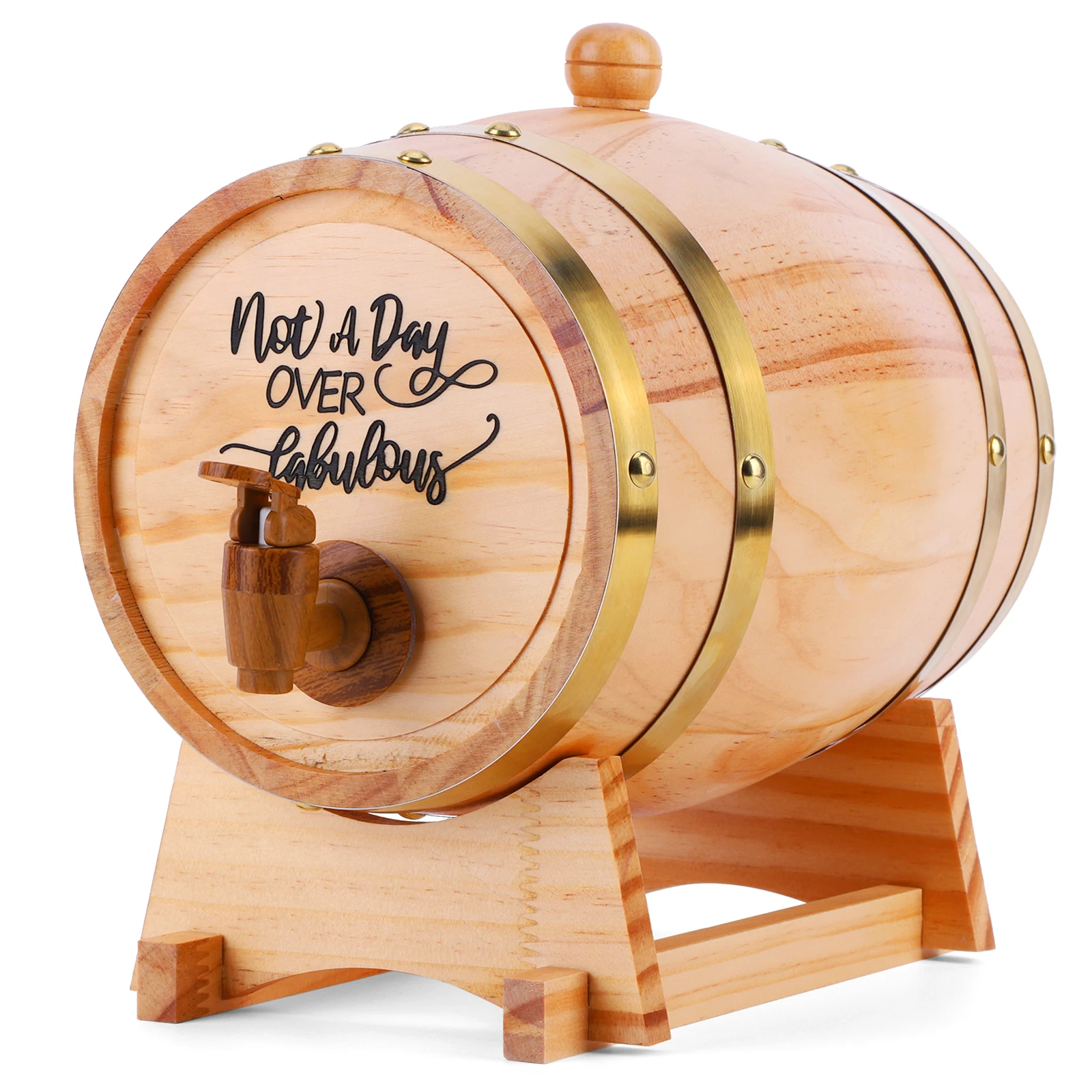 3L Wooden Whiskey Barrel with  - Wine Beer Cocktail recension och pris