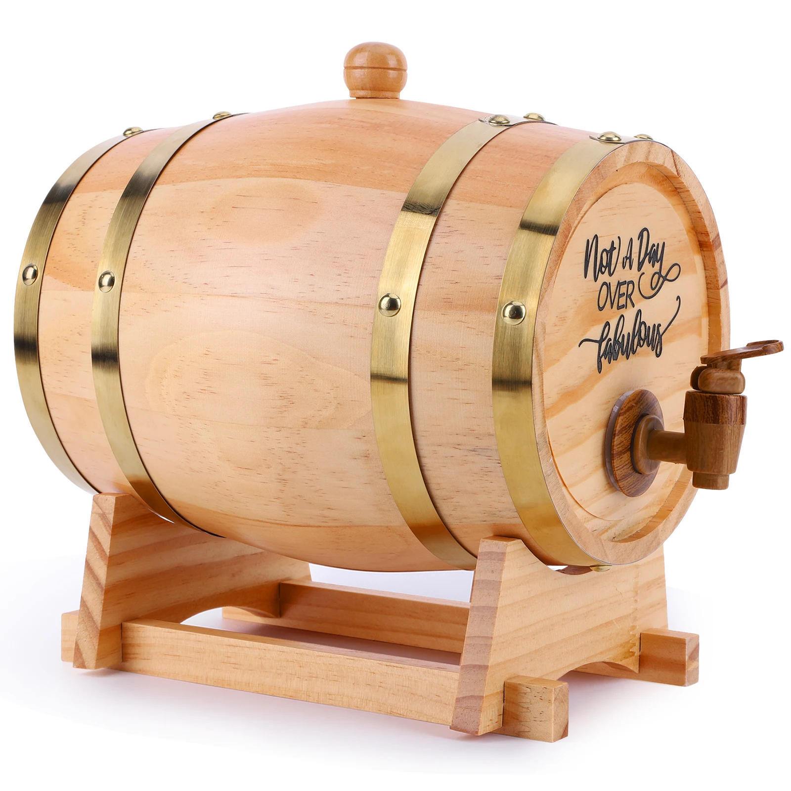 3L Wooden Whiskey Barrel with  - Wine Beer Cocktail recension och pris
