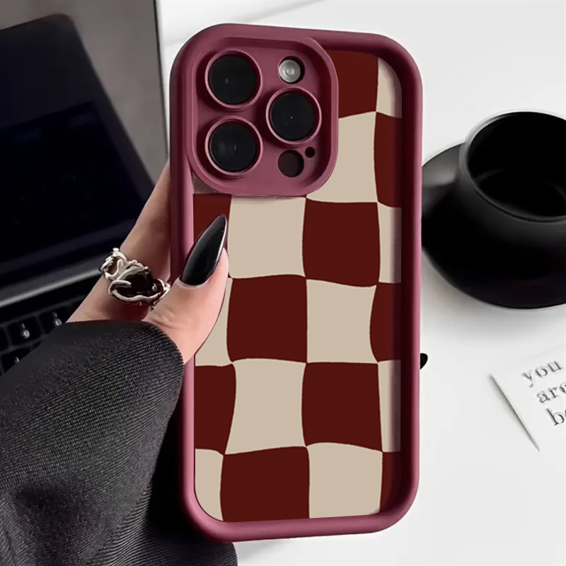Wine Red Deform Grid Pattern P - Wine & Beer Shop recension och pris