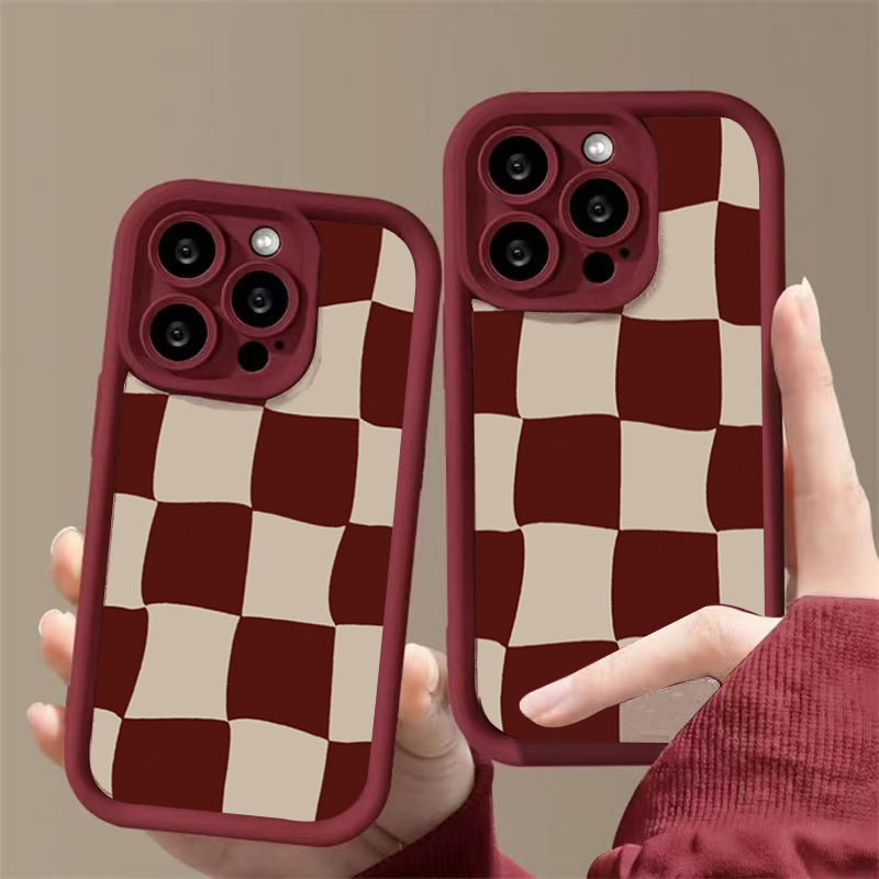 Wine Red Deform Grid Pattern P - Wine & Beer Shop recension och pris