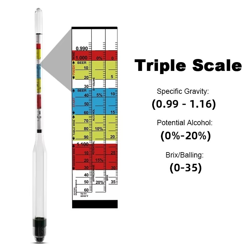 Hydrometer Tester & 250ml Meas - Wine Beer And Mead recension och pris