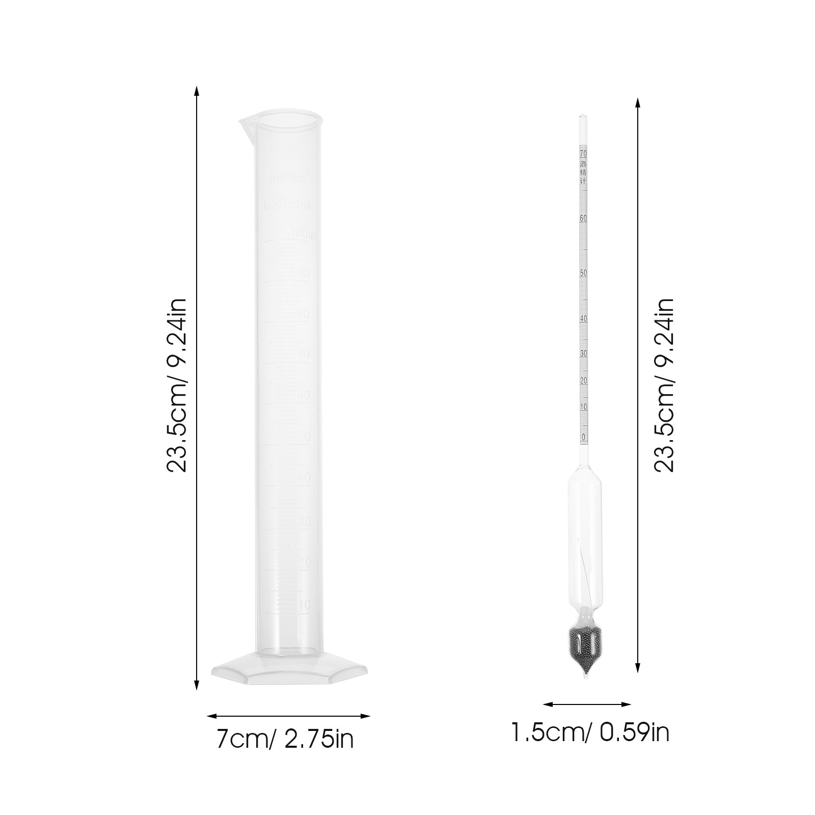 1Set Glass Alcohol Meter Hydro - Wine Beer And Mead recension och pris