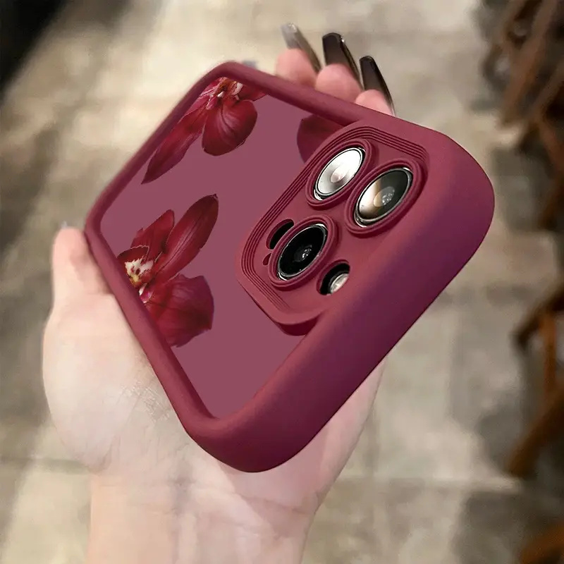 Wine Red Orchid Flower Pattern - Wine & Beer Shop recension och pris