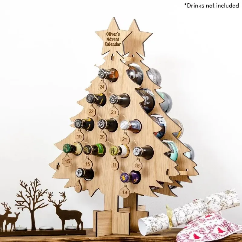 Christmas Tree Wooden Wine Rac - Craft Beer & Wine U- recension och pris